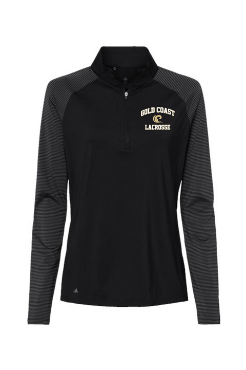 Adidas Women's Stripe Block Quarter-Zip Pullover