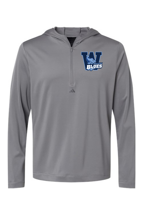 Adidas Lightweight Performance Quarter-Zip Hooded Pullover