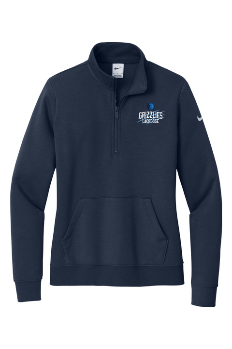 Nike Ladies Club Fleece Sleeve Swoosh 1/2-Zip
