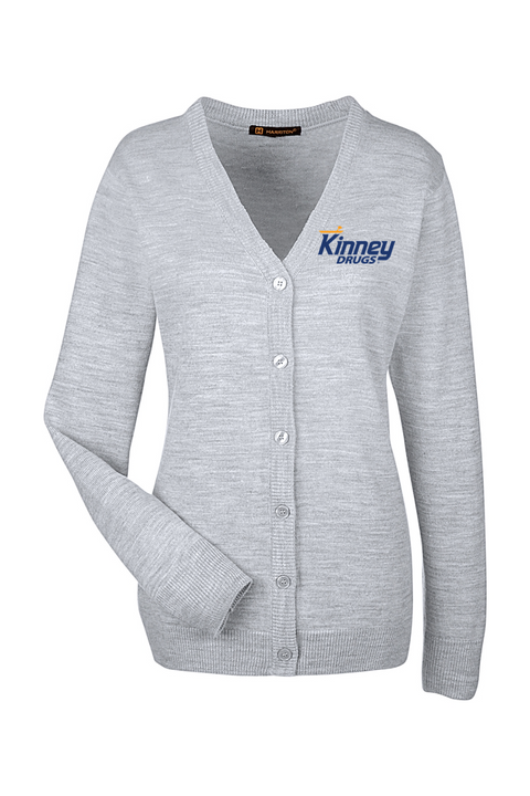 Harriton Ladies Pilbloc V-Neck Button Cardigan Sweater