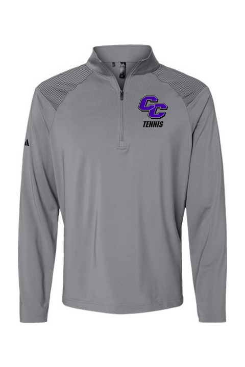 Adidas Shoulder Stripe Quarter-Zip Pullover