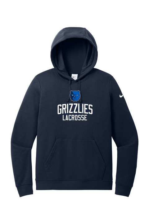Nike Ladies Club Fleece Sleeve Swoosh Pullover Hoodie