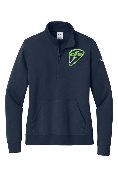 Nike Ladies Club Fleece Sleeve Swoosh 1/2-Zip