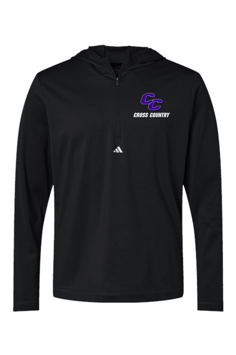 Adidas Lightweight Performance Quarter-Zip Hooded Pullover