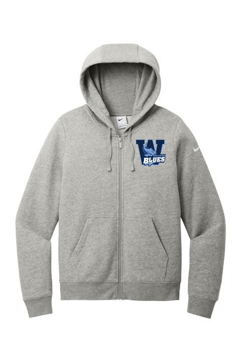 Nike Ladies Club Fleece Sleeve Swoosh Full-Zip Hoodie