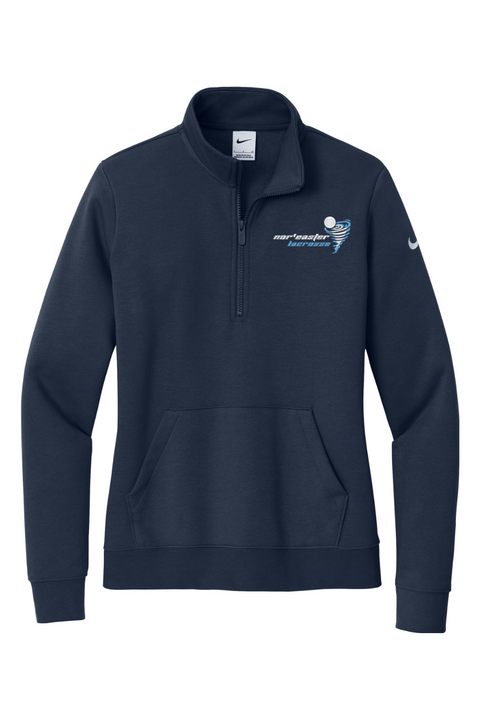 Nike Ladies Club Fleece Sleeve Swoosh 1/2-Zip