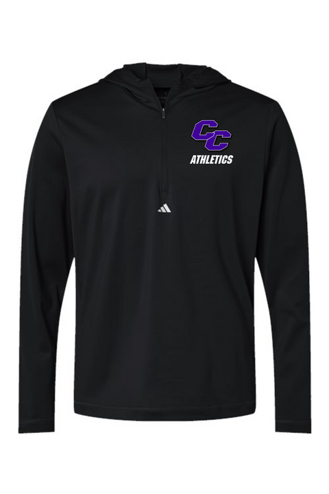 Adidas Lightweight Performance Quarter-Zip Hooded Pullover