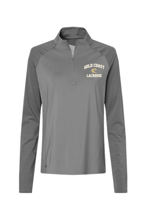 Adidas Women's Stripe Block Quarter-Zip Pullover