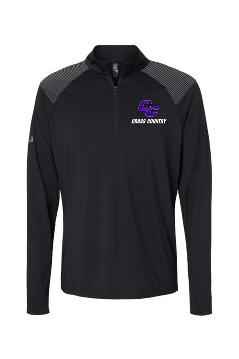 Adidas Shoulder Stripe Quarter-Zip Pullover