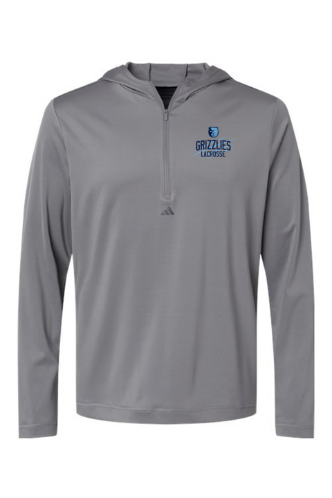 Adidas Lightweight Performance Quarter-Zip Hooded Pullover