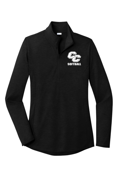 Sport-Tek Ladies PosiCharge Tri-Blend Wicking 1/4-Zip Pullover