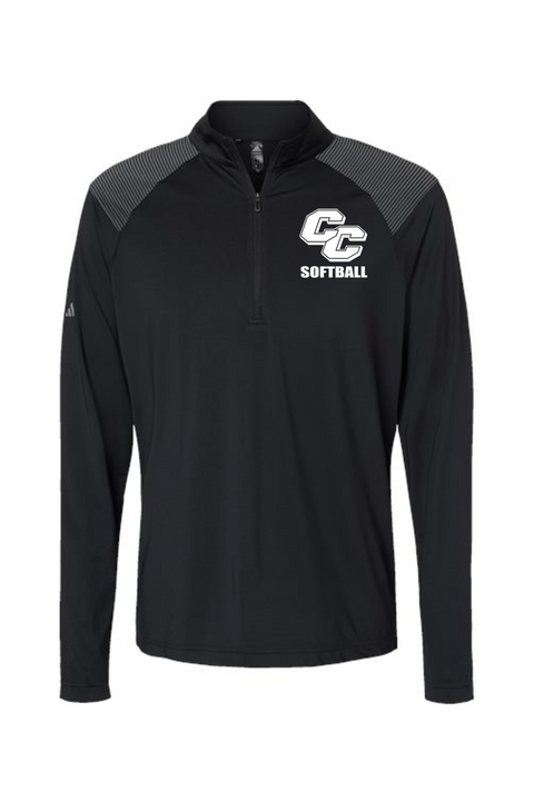 Adidas Shoulder Stripe Quarter-Zip Pullover