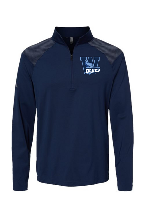 Adidas Shoulder Stripe Quarter-Zip Pullover