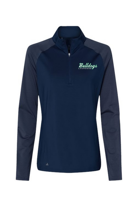 Adidas Women's Stripe Block Quarter-Zip Pullover