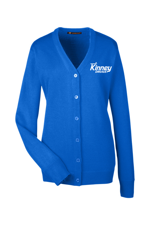 Harriton Ladies Pilbloc V-Neck Button Cardigan Sweater