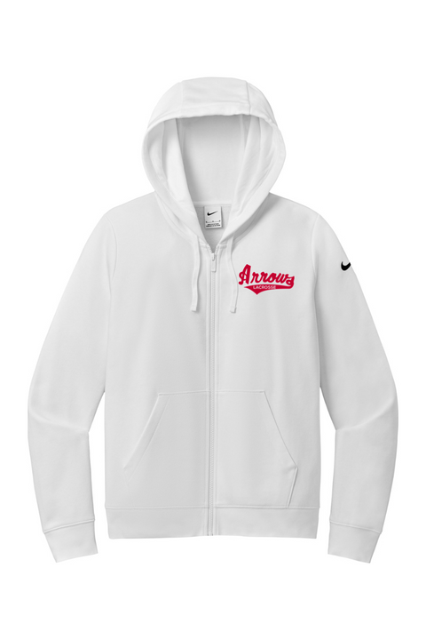 Nike Ladies Club Fleece Sleeve Swoosh Full-Zip Hoodie
