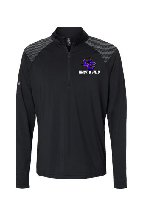 Adidas Shoulder Stripe Quarter-Zip Pullover