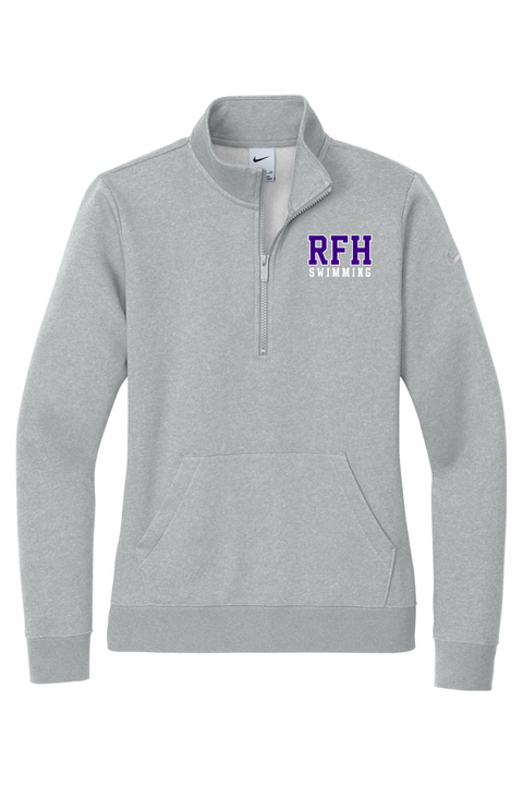 Nike Ladies Club Fleece Sleeve Swoosh 1/2-Zip