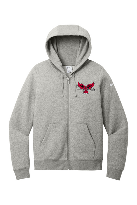 Nike Ladies Club Fleece Sleeve Swoosh Full-Zip Hoodie