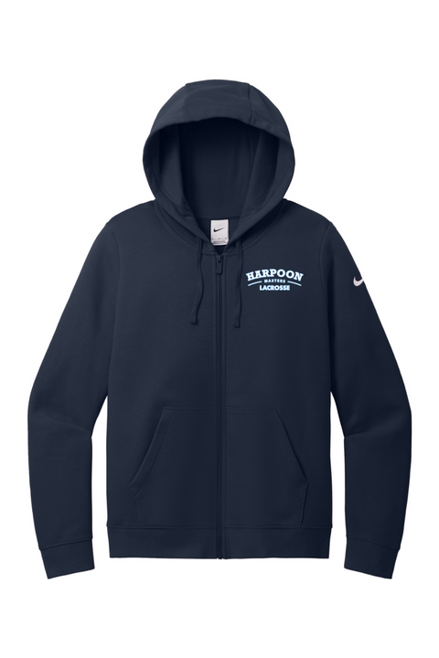 Nike Ladies Club Fleece Sleeve Swoosh Full-Zip Hoodie