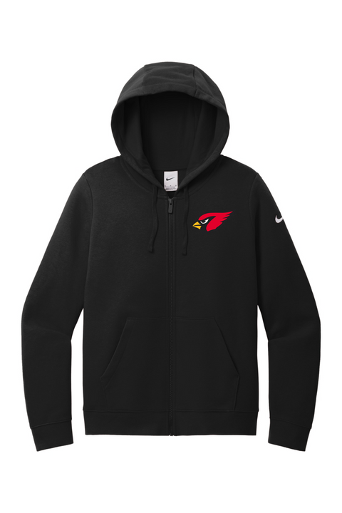 Nike Ladies Club Fleece Sleeve Swoosh Full-Zip Hoodie