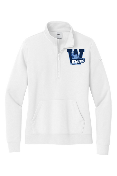 Nike Ladies Club Fleece Sleeve Swoosh 1/2-Zip