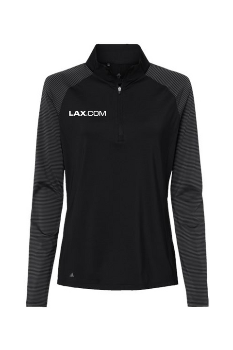 Adidas Women's Stripe Block Quarter-Zip Pullover