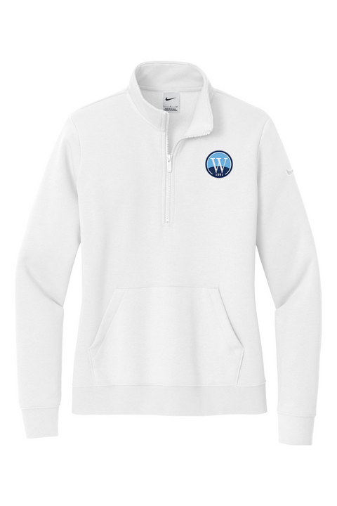Nike Ladies Club Fleece Sleeve Swoosh 1/2-Zip