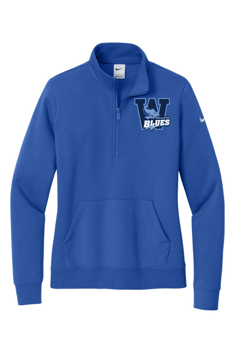 Nike Ladies Club Fleece Sleeve Swoosh 1/2-Zip