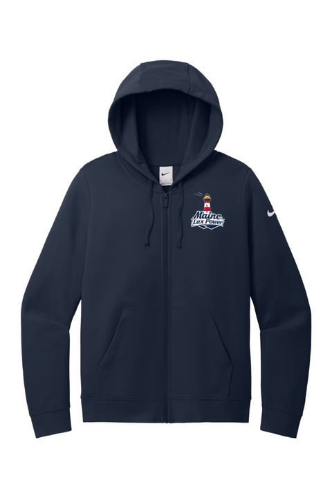 Nike Ladies Club Fleece Sleeve Swoosh Full-Zip Hoodie