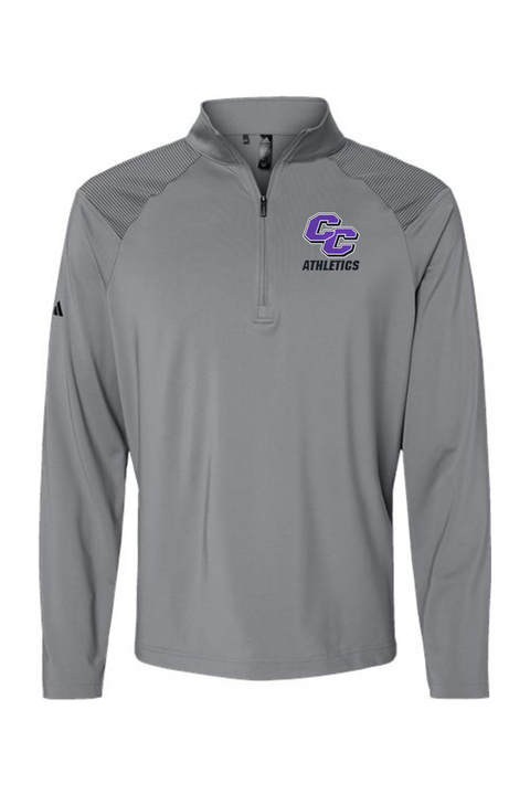 Adidas Shoulder Stripe Quarter-Zip Pullover