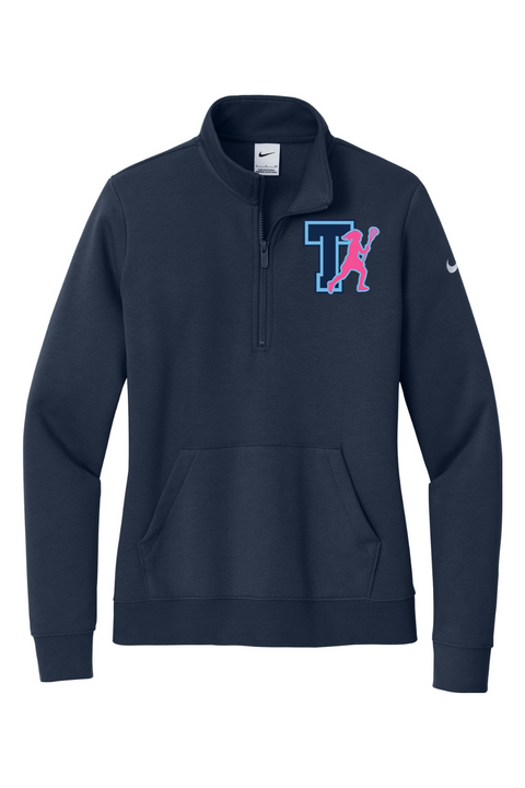 Nike Ladies Club Fleece Sleeve Swoosh 1/2-Zip