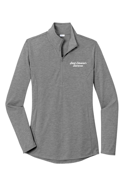 Sport-Tek Ladies PosiCharge Tri-Blend Wicking 1/4-Zip Pullover