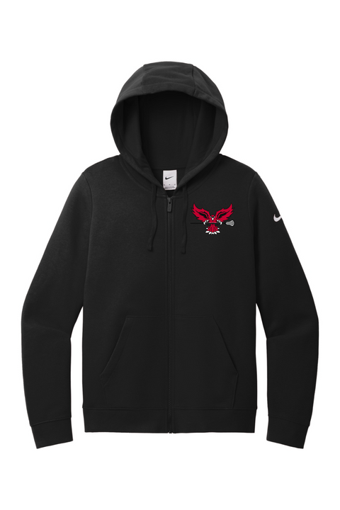 Nike Ladies Club Fleece Sleeve Swoosh Full-Zip Hoodie