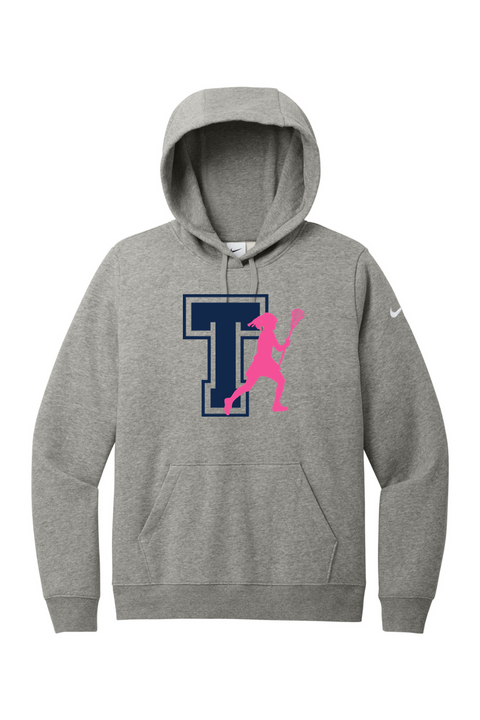 Nike Ladies Club Fleece Sleeve Swoosh Pullover Hoodie