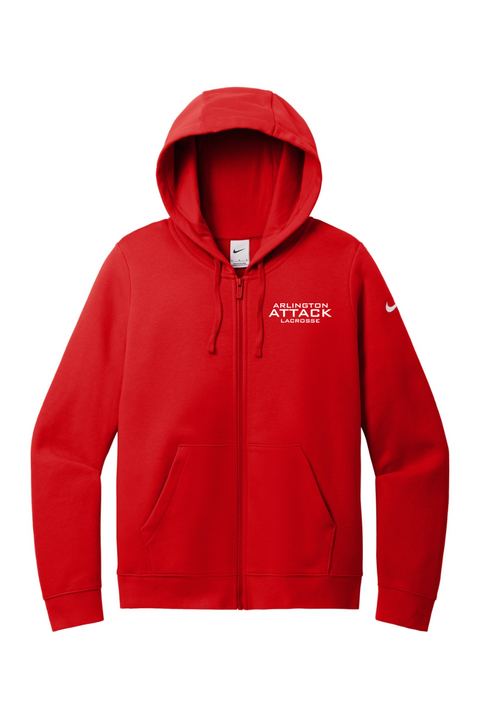 Nike Ladies Club Fleece Sleeve Swoosh Full-Zip Hoodie