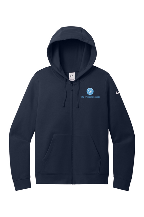 Nike Ladies Club Fleece Sleeve Swoosh Full-Zip Hoodie