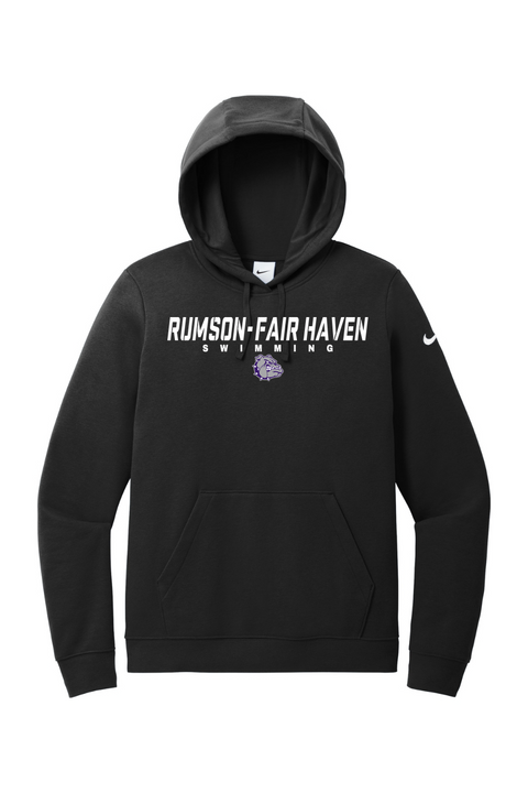 Nike Ladies Club Fleece Sleeve Swoosh Pullover Hoodie