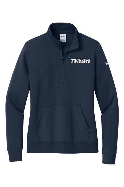 Nike Ladies Club Fleece Sleeve Swoosh 1/2-Zip