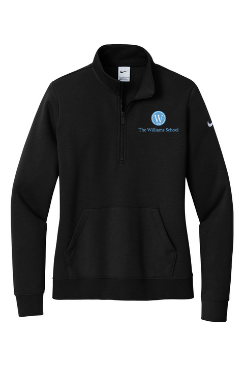 Nike Ladies Club Fleece Sleeve Swoosh 1/2-Zip