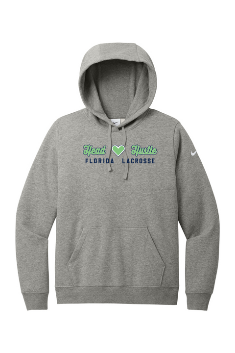 Nike Ladies Club Fleece Sleeve Swoosh Pullover Hoodie