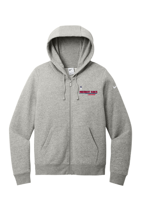 Nike Ladies Club Fleece Sleeve Swoosh Full-Zip Hoodie