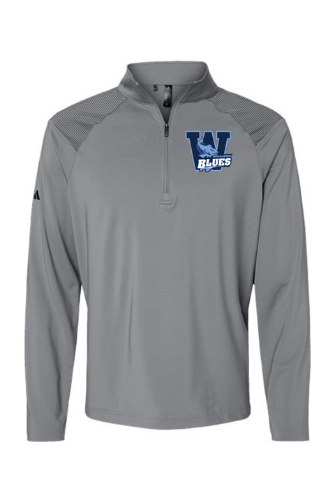 Adidas Shoulder Stripe Quarter-Zip Pullover