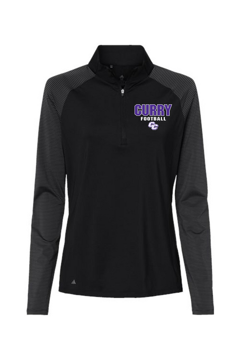 Adidas Women's Stripe Block Quarter-Zip Pullover