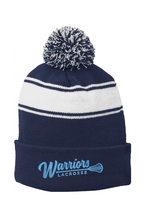Sport-Tek Stripe Pom Pom Beanie
