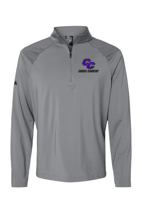 Adidas Shoulder Stripe Quarter-Zip Pullover