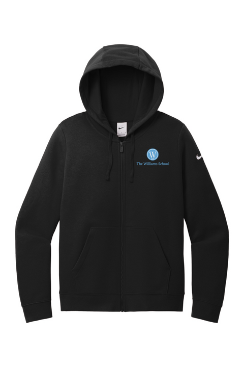 Nike Ladies Club Fleece Sleeve Swoosh Full-Zip Hoodie