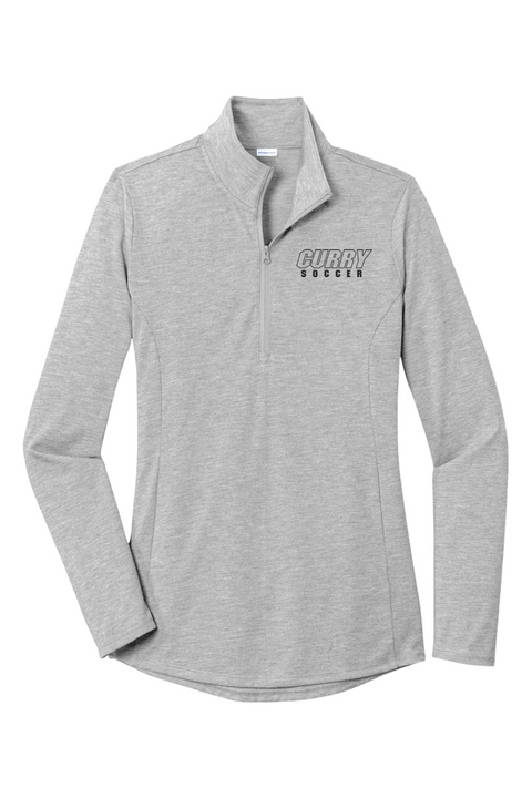 Sport-Tek Ladies PosiCharge Tri-Blend Wicking 1/4-Zip Pullover