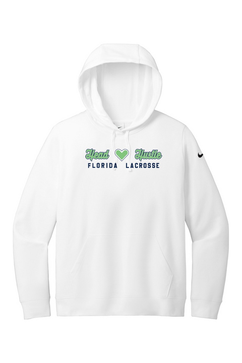 Nike Ladies Club Fleece Sleeve Swoosh Pullover Hoodie