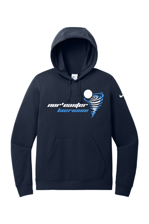 Nike Ladies Club Fleece Sleeve Swoosh Pullover Hoodie